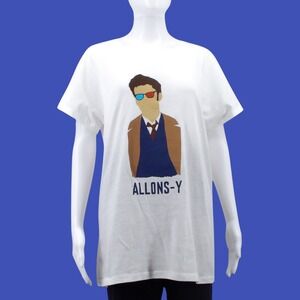 Doctor Who‎ 10th Doctor Allons-y T-Shirt Vector Image Tee Tenth Juniors 2X Titan